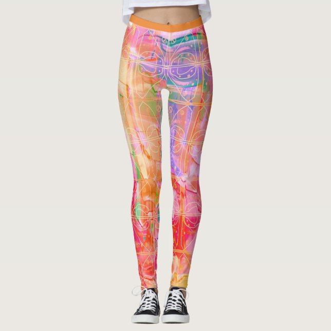 Leggings Motif Pastel Clair (Devant)