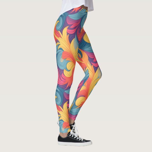 Leggings Motif Pastel Feathers (Droite)
