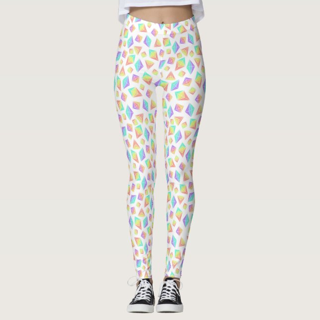 Leggings Motif Pastel Rainbow Crystals (Devant)