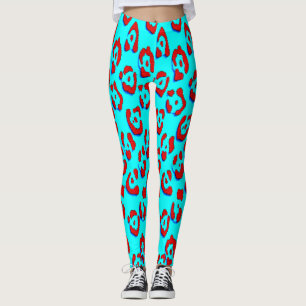 Leggings motif peau de léopard rétro