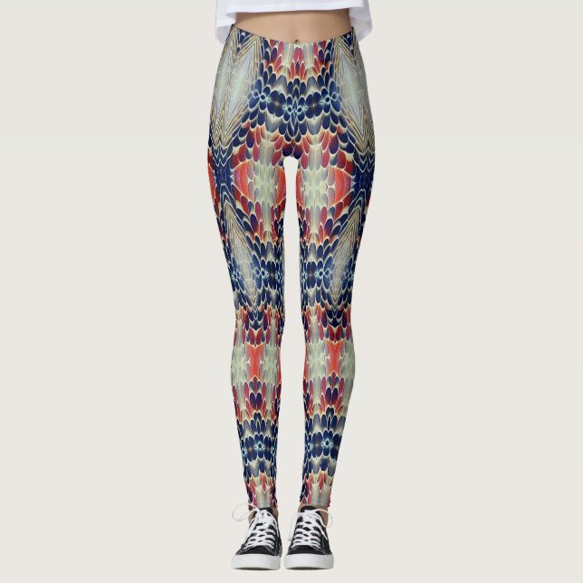 Leggings Motif pétal dynamique par Ratti_Creative_Arts (Devant)