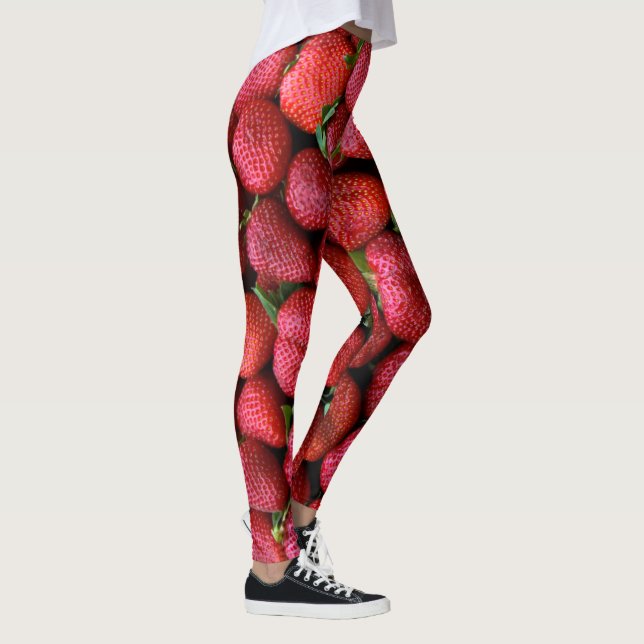 Leggings Motif photographique de fraises juteuses (Droite)