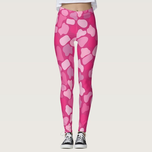 Leggings Motif Pierre Rose- (Devant)