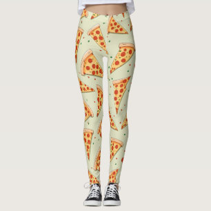 Leggings Motif Pizza Slices