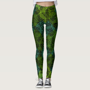 Leggings motif plante.11b BG noir