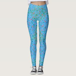 Leggings motif plante A10.b Lblue BG