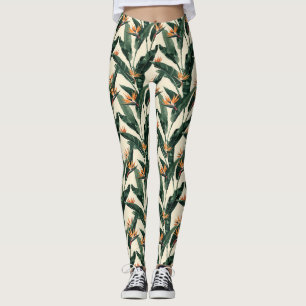 Leggings Motif Plante Bird of Paradise
