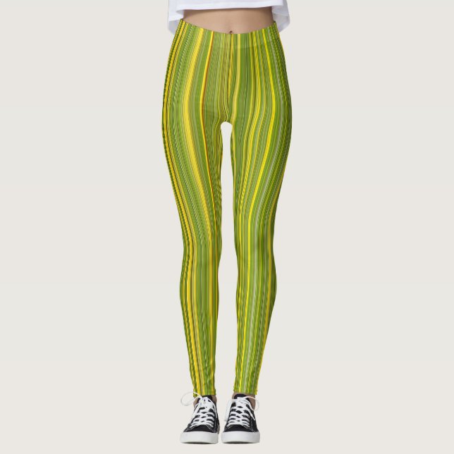 Leggings Motif PLANTE MUSTARD (Devant)