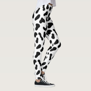 Leggings Motif plat Blobs noirs