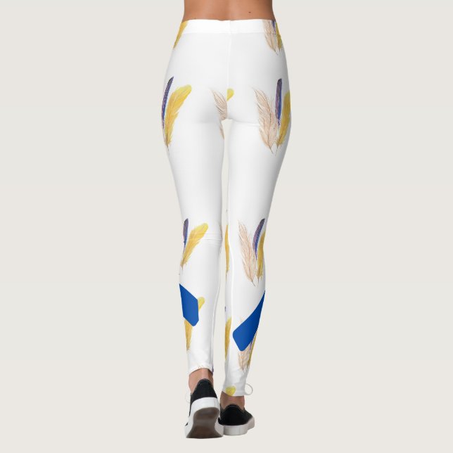 Leggings Motif Plume Bohème (Dos)