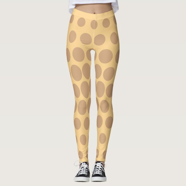 Leggings Motif Pois couleur rétro #11 (Devant)
