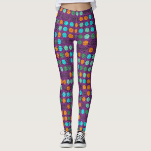 Leggings Motif Pois couleur rétro #2