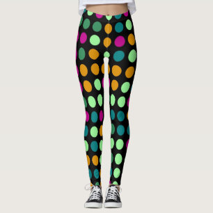 Leggings Motif Pois couleur rétro #23