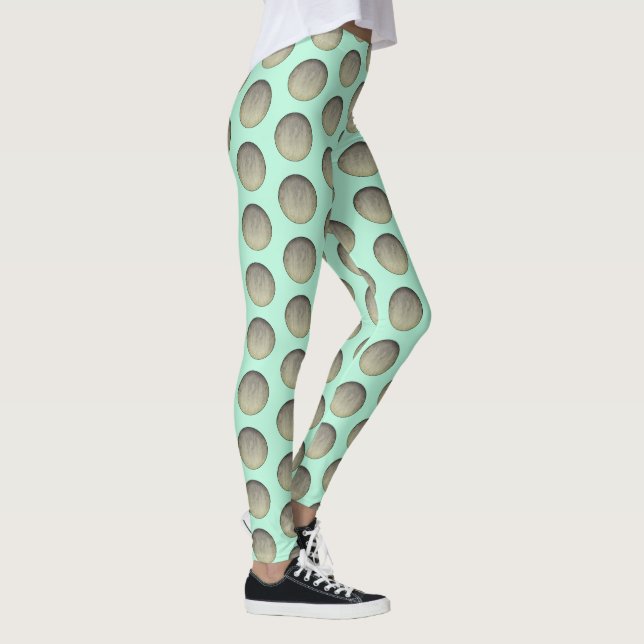 Leggings Motif Pois vert et gris (Droite)