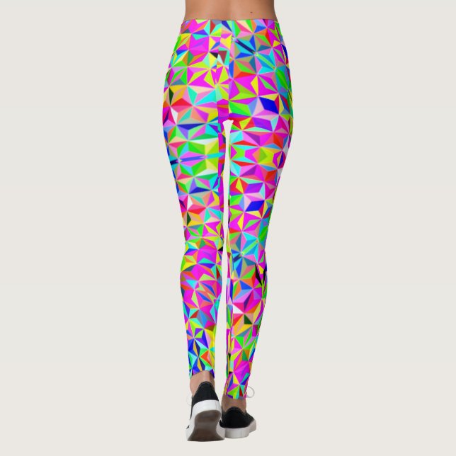 Leggings Motif polygone multicolore 3 jours (Dos)
