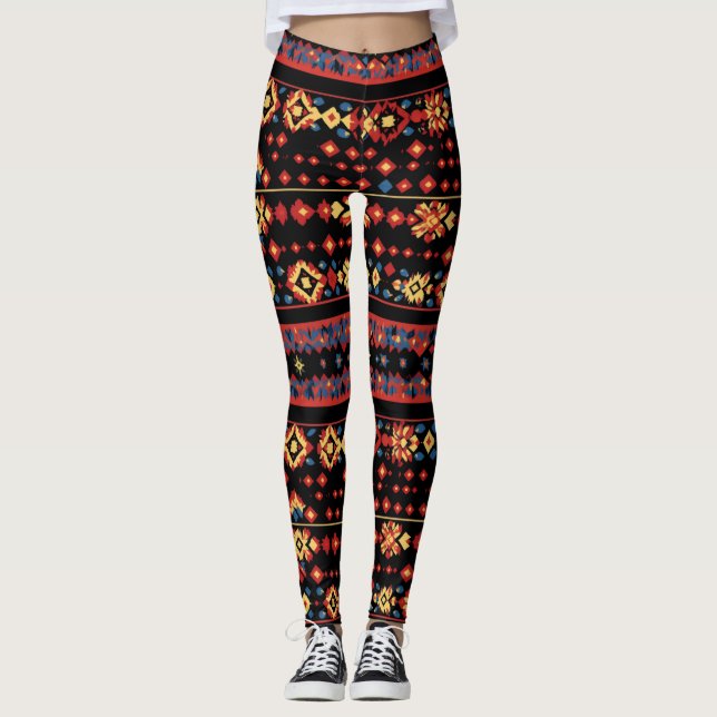 Leggings Motif populaire coloré (Devant)