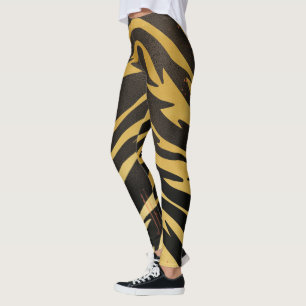 Leggings Motif Poster de animal en détresse Tiger Stripes