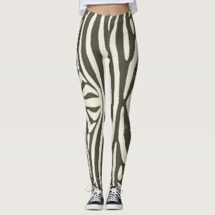 Leggings Motif Poster de animal Zebra Stripe