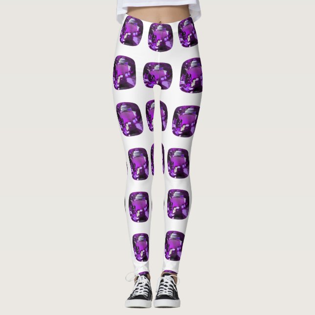 Leggings Motif pourpre (Devant)