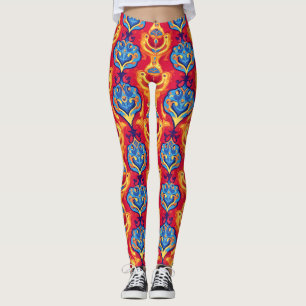 Leggings Motif psychédélique coloré