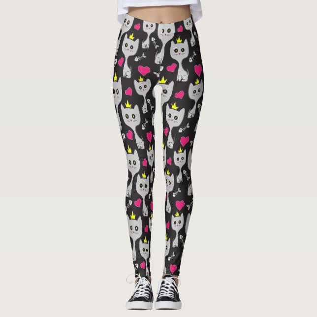 Leggings Motif Queen Cat (Devant)