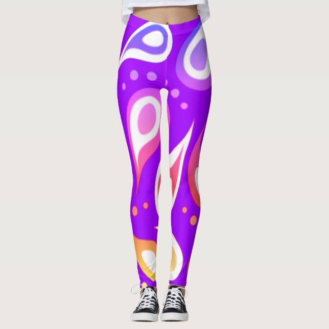 Leggings Motif Rainbow Paisley (Devant)