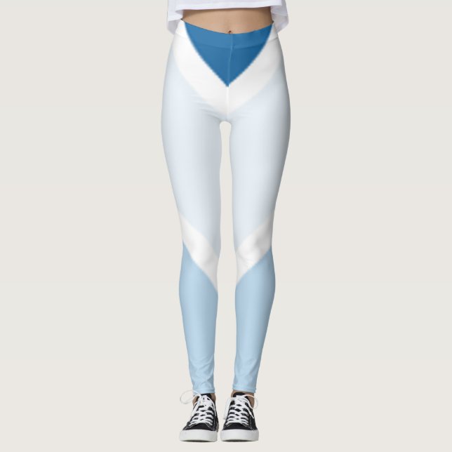 Leggings Motif rayé bleu sportif et dynamique (Devant)