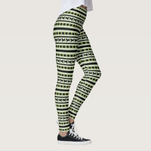Leggings Motif rayé de chien joueur