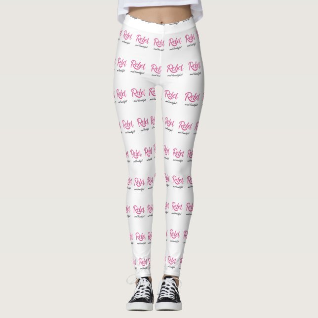 Leggings motif rebelle et beau (Devant)