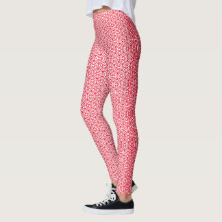 Leggings - Motif Red Hexagon
