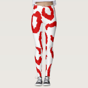 Leggings Motif Red Leopard