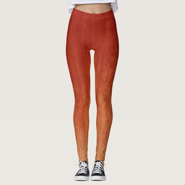 Leggings Motif Red Ombre élégant (Devant)