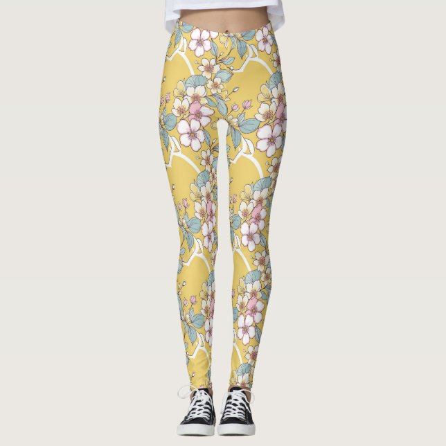 Leggings Motif répété dans les couleurs pastel (Devant)