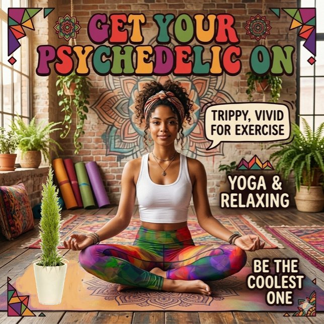 Leggings Motif Rétro Hippie Psychedélique (Créateur téléchargé)
