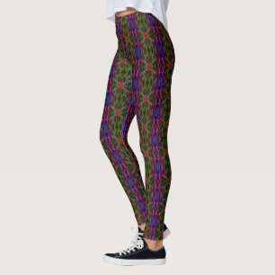 Leggings Motif rétro multicolore numérique