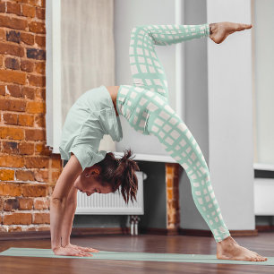 Leggings Motif rétro pastel turquoise