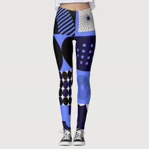 Leggings Motif rétrofuturiste Gras Géométrique Bauhaus