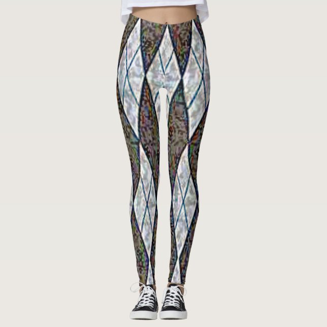 Leggings motif rhomboid (Devant)