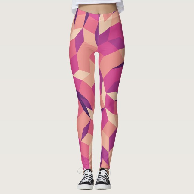 Leggings Motif rose Abstrait (Devant)