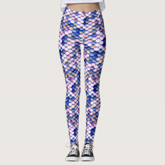Leggings Motif rose de peau de sirène