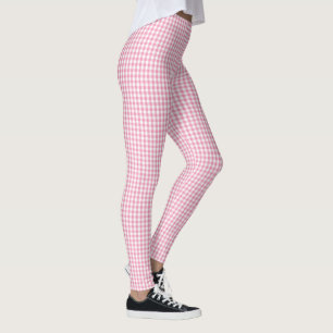 Leggings Motif rose de plaid de guingan