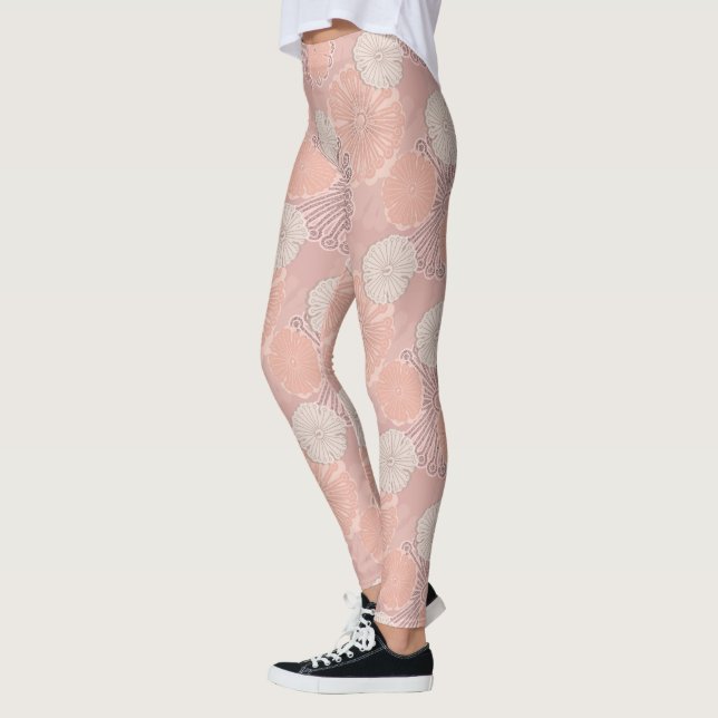 Leggings Motif rose Gold Flower (Gauche)