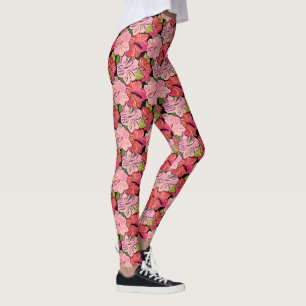 Leggings Motif rose Hibiscus