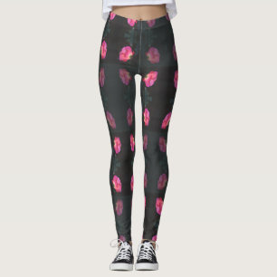 Leggings Motif Rose Rose