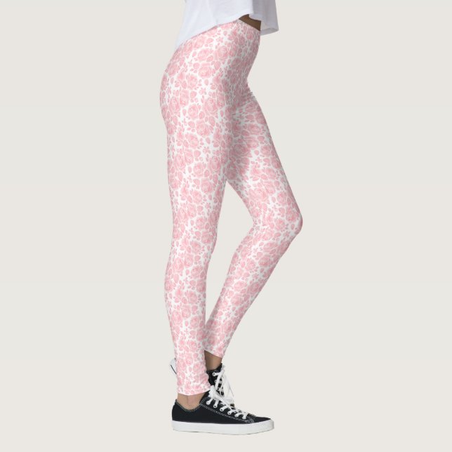 Leggings Motif Rose rose pâle (Droite)