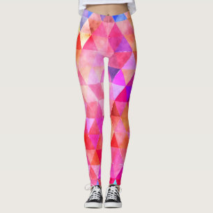 Leggings Motif rose vif multicolore