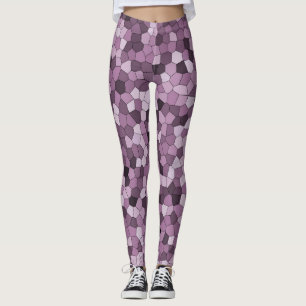 Leggings Motif rose violet magenta