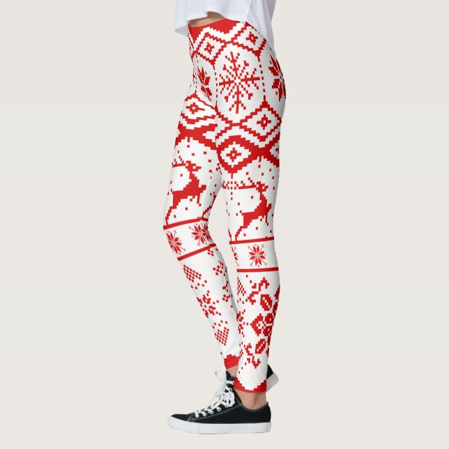 Leggings Motif rouge (Gauche)