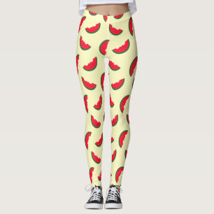 Leggings Motif rouge de jaune de pastèque d'amusement d'é