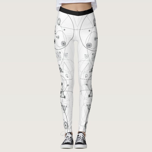 Leggings Motif sacré de la géométrie (Devant)
